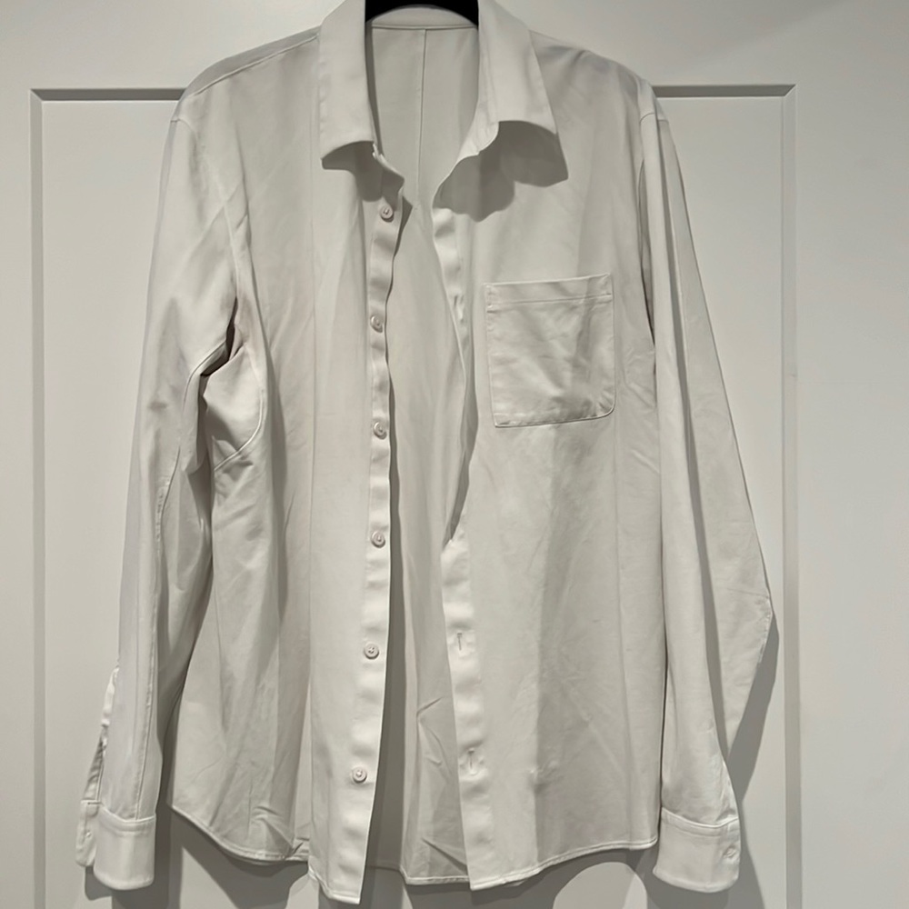 Classic White Men’s Dress Shirt - Clean Button-Down
